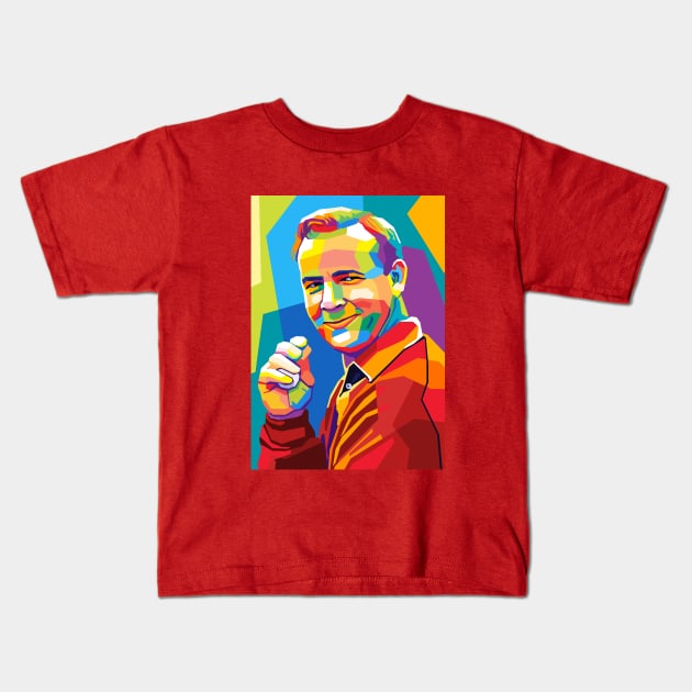 Arnold Palmer Wpap Pop art Kids T-Shirt by SiksisArt